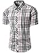 Generic Mens Plaid Woven Short Sleeve Shirt With Plaid Patterns