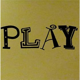 PLAY 10x33 vinyl lettering wall decal sticker art decor home