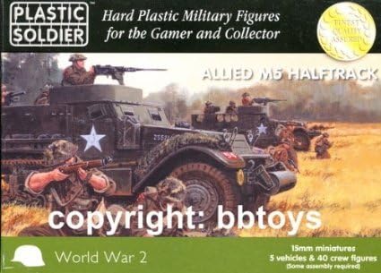 15mm WW2 Allied M5 Halftrack by Plastic Soldier