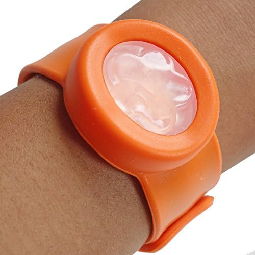 MozGuard Insect Repellent Snap Bracelet, No Deet or Chemicals, All Natural Citronella, Mosquito Protection Wristband - No Baby Bug Sprays or Crib Nets (Orange)