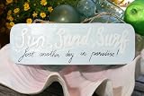 SUN, SAND, SURF - just another day in paradise BEACH SIGN 14 - COASTAL DECOR