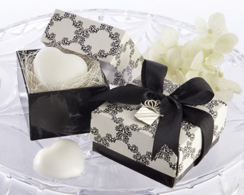 Sweet Heart Heart-Shaped Scented Soap with Kate Aspen Signature Charm (Set of 72) - Wedding Favors