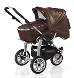 knorr-baby 700400 Kombikinderwagen Scooter de Luxe mit Easy Klick Off, dark chocolate