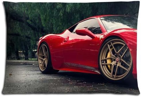 Ferrari Bedroom Pillow Shell Cases Zippered Polyester / Cotton Prints Beautiful 16x24 inch 40x60 cm
