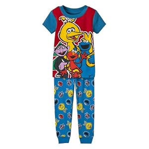 Infant /Toddler Boys' 2pc Sesame Stree Characters Sleepwear Set - Blue
