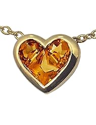 Tommaso Design (tm) Invisible Set Genuine Citrine Pendant