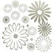 Mirrored Wall Stickers - Gerber Daisies