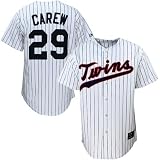 Minnesota Twins Jerseys : Majestic Minnesota Twins #29 Rod Carew White Cooperstown Collection Jersey