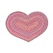 Kids Multi Pink Chenille Heart Rug, 22 in. x 27 in. heart