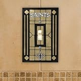 New Orleans Saints Art Glass Lightswitch Cover