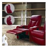 2 Seat Red Leather Match Home Theater set - Coaster 600132-2