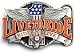 LIVE TO RIDE Belt Buckle Motorcycle Biker Harley Wings