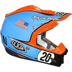Troy Lee Designs McQueen SE 3 MotoX Motorcycle Helmet - Blue/Orange