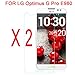 LG Optimus G Pro E980 Screen Protector, [2 Pack] AnoKe Tempered Glass Screen Protector For LG Optimus G Pro E980 F240 E985 ,(0.3mm 9H Hardness)[Lifetime Warranty] Glass - 2-Pack