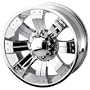 Veloche Vandalo 20x9 Chrome Wheel / Rim 8x170 with a 12mm Offset and a 130.81 Hub Bore. Partnumber 960C-2970