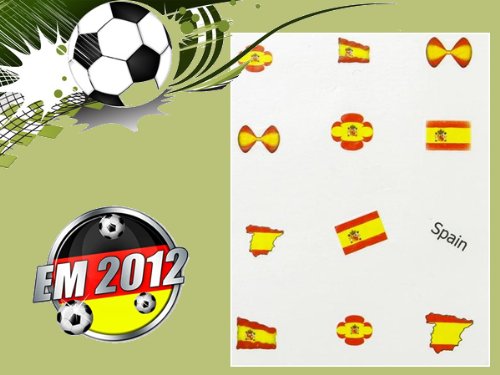 Länder/ Flaggen Nailsticker EM 2012 Spanien