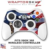 Ole Glory on White Skin by WraptorSkinz TM fits XBOX 360 Wireless Controller (CONTROLLER NOT INCLUDE