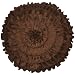 Lush Decor Rosette 16-inch Round Pillow, Set of 2, Chocolate