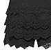 Women's Elastic Waist Tiered Crochet Lace Scallop Hem Casual Mini Shorts