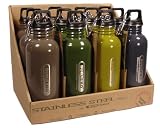 SubZero Eco Earth Tone 750ml (25oz) Stainless Steel Water Bottle - Color: Grey