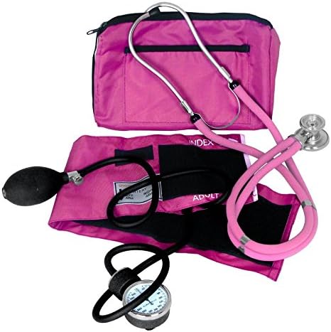 Dixie EMS Blood Pressure and Sprague Stethoscope Kit, Pink