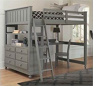 Amazon.com - Full Loft Bed with Desk Stone -