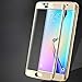 S7 Edge Screen Protector, Dokpav® Ultra Slim Samsung Galaxy S7 Edge 3D Tempered Glass Full Screen Protector, Protective Film Anti-scratch Anti-fingerprint for S7 Edge (Gold)