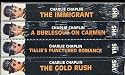 Charlie Chaplin Box Set: Four Comic Classics on 4 VHS includes: The Gold Rush, Tillie's Punctured Romance, A Burlesque on Carmen and The Immigrant