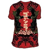 Godzilla Duplicity Big Print Subway T-Shirt In Cardinal