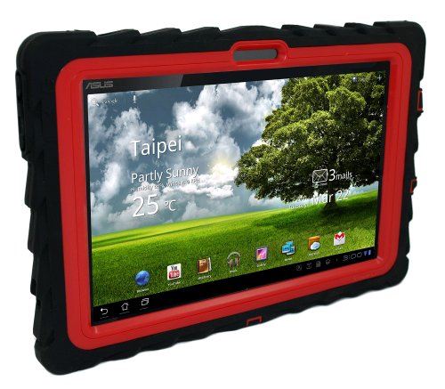 Produkt-Bild: Drop Tech Series Samsung Galaxy Tab 10.1 Etui (Schwarz / Rot)