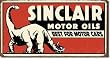 Sinclair Dinosaur Tin Sign 16"W x 8.5"H