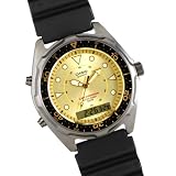 Casio Marine Gear Analog Diver Watch - Black/ Silvertone/ Goldtone by Casio