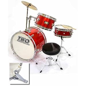TKO 3-piece Junior Child Kid's Drum Set - Wine Red by 