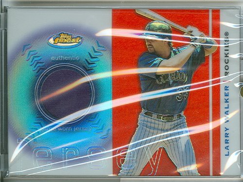 2003 Finest Uniform Relics FRJ-LW Larry Walker Colorado Rockies (Piece of Authentic Gu Jersey - Baseball Cards)