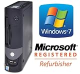 Windows 7, Dell Optiplex GX280 SFF Desktop PC, Pentium 4 HT 3.4GHz, 1024MB Ram Memory, 40GB Hard Drive, DVD/CD-RW Combo Drive, Genuine Windows 7 MAR (Microsoft Authorized Refurbisher)