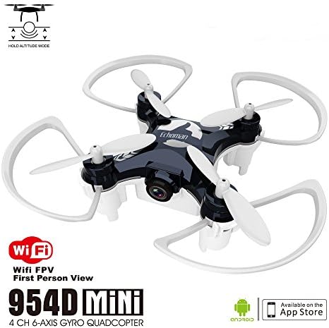 Echoman ® Mini RC Quadcopter Mini drone with hovering Function WIFI FPV With 0.3MP Camera Altitude Hold Mode for Andriod Apple IOS iPhone Phone (BlackBlue)