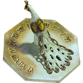 Brass Peacock Sundial