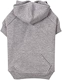 Zack & Zoey Polyester/Cotton Basic Dog Hoodie, Large, 20-Inch, Heather Gray