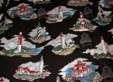 Lighthouse-Historic Hawaiian Shirt in Black - 4X
