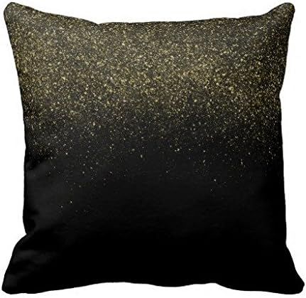Glittery Gold Throw Pillow Case