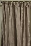 Chocolate Ticking Curtain Panel