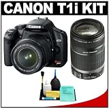 Canon EOS Rebel T1i 15.1MP Digital SLR Camera (Black) with EF-S 18-55mm IS Lens & 55-250mm IS Lens + Cameta Bonus Cleaning Kit
