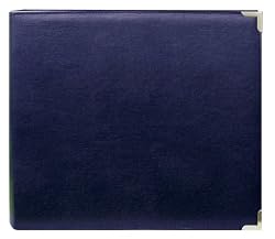 Pioneer Photo 12-by-12-Inch Sewn Oxford Cover Scrapbook Album, Navy Blue