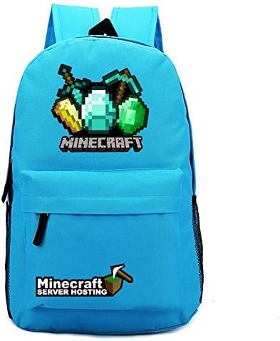 Minecraft Creeper Backpack Blue 1#