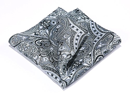 HISDERN Men's Paisley Pocket Square Handkerchief