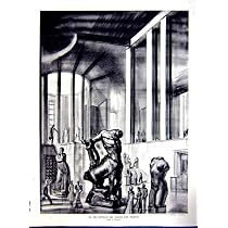 Art Museum Modern View Architecture French Print 1937