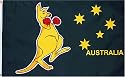 Australia "Boxing Kangaroo" Flag - 3 foot by 5 foot Polyester (NEW)
