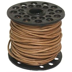 Leather Bead Stringing Cord Natural 75 ft.