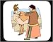 Decorated Mouse Pad with body, reindeer, individuals, individual, lapp, halter, human...