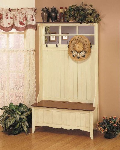French Country Hall Tree - Linen & Maple